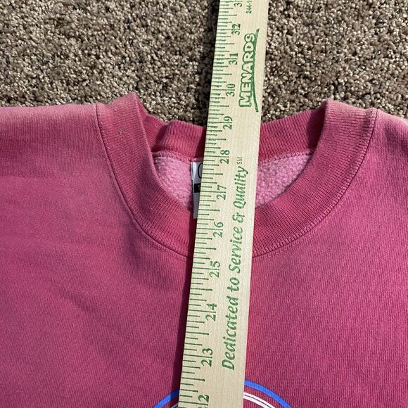 Vintage 90s Travel Graphic Crewneck Sweatshirt Pull Over Women’s 2X Pink - Picture 8 of 8